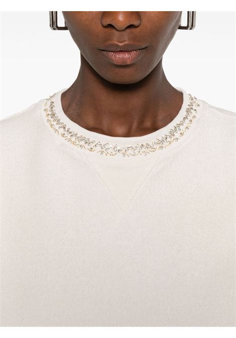 White cropped sweatshirt Golden goose - women GOLDEN GOOSE | GWP02203P00212211616
